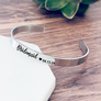 Bridal Party Wedding Date Cuff Bracelet
