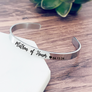 Bridal Party Wedding Date Cuff Bracelet
