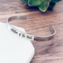Bridal Party Wedding Date Cuff Bracelet