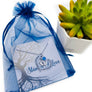 blue organza gift bag