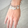 bracelet on woman's hand