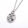 Silver Inspirational Compass Necklace "Not all who wander are lost"