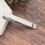 silver engraved Anchor on tie bar clip