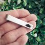 engraved army tank tie clip