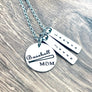 Personalized "Baseball Mom" Pendant Necklace