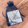 stamps of love blue organza gift bag