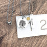 necklace on ruler to show measurement