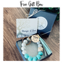 boy mom wristlet charm packaged in stamps of love gift box