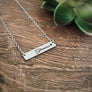 Grandma Jewelry Heart Bar Necklace