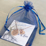 blue organza gift bag