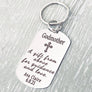 Godmother Godfather Baptism Keychain