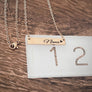 Grandma Jewelry Heart Bar Necklace