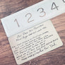 wallet card by ruler to show 3.25" wide