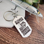 His and Her funny fishing keychain "He's the master baiter and I'm the dirty hooker together we love fishing."
