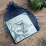 stamps of love blue organza gift bag