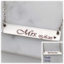 personalize the back of the bar necklace