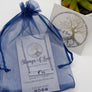 blue organza gift bag