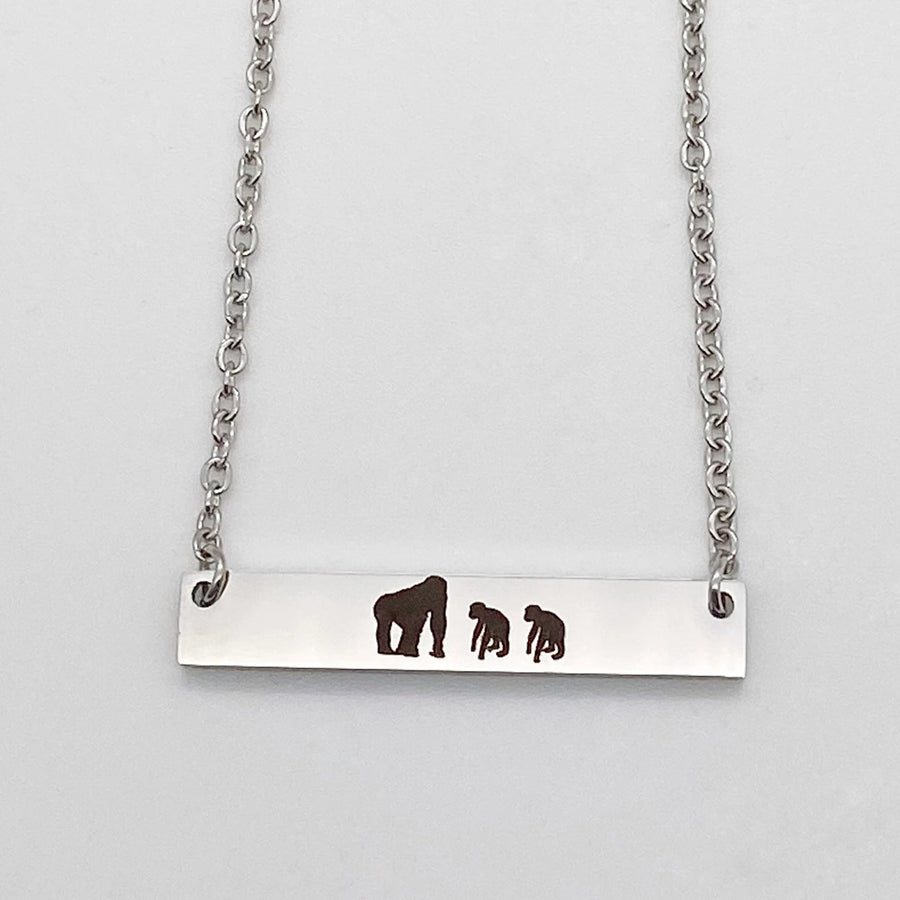 Mother's Gorilla Jewelry Bar Necklace