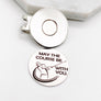 metal magnetic silver hat clip