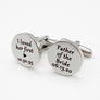 "I loved her first" Father of the Bride Wedding Cufflinks