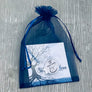 blue organza gift bag