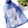 stamps of love blue organza gift bag