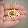 necklace on hand to show size