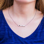 lioness rose gold horizontal bar necklace