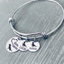 bracelet shown on a right side angle