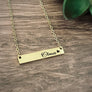 Grandma Jewelry Heart Bar Necklace