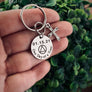 recovery keychain on womans hand to show perspective