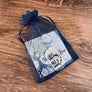 stamps of love blue organza gift bag