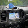 memorial qr code keychain on a 30" ball chain hanging from a rearview mirror