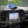 memorial qr code keychain on a 30" ball chain hanging from a rearview mirror