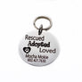 "Rescued Adopted Loved" - Pet ID Collar Tag