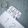 keychain next to ruler to show 2 inch length