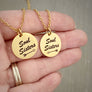necklaces held on womans hand to so size