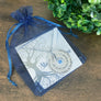 blue organza gift bag