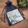 stamps of love blue organza gift bag
