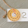 necklace on ruler to show measurement