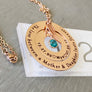 necklace on ruler to show measurement