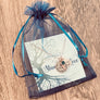 blue organza gift bag