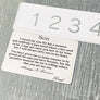 wallet card by ruler to show size