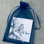 blue organza gift bag