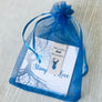 blue organza money clip gift bag