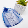 blue organza gift bag