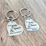 "You Stole My Heart & I'll Let You Keep It" Heart Shape Keychain