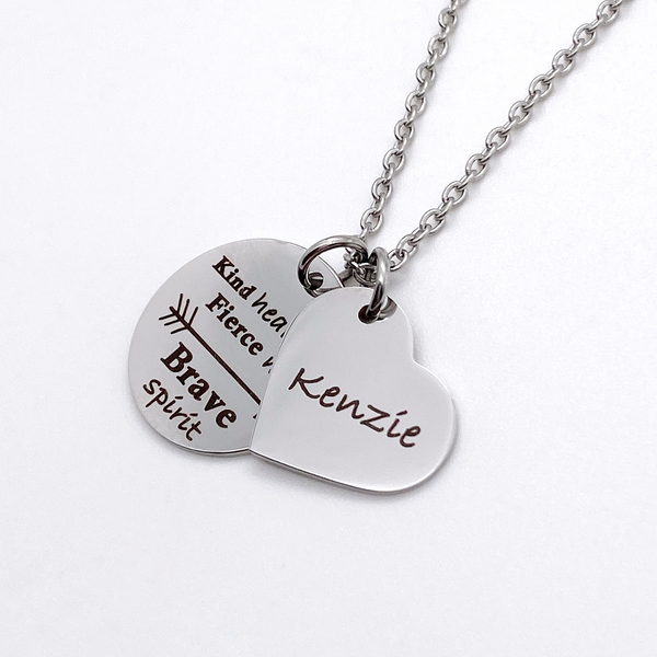 Kind Heart, Fierce Mind, Brave Spirit' Sterling Silver Jewelry Charm –  Littlefield Lane