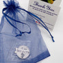 blue organza gift bag from stamps of love