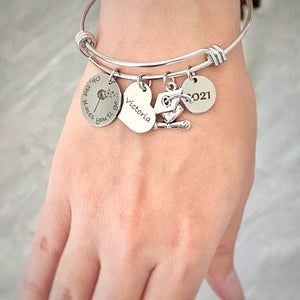 bracelet on woman's hand